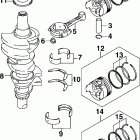 J30PL4SUA Коленчатый вал , поршни