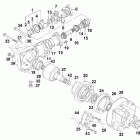 500 Auto Final bevel gear assembly (front)