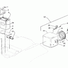 400-500 cc Storage box and battery assembly