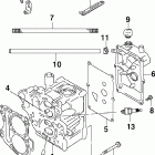 J10R4SNF 4-Stroke, Tiller,  Rope, Carburetor, White, 15 Головка цилиндра