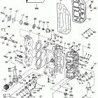 J60PLSID elec start, TNT, 20 in shaft Cylinder & crankscase
