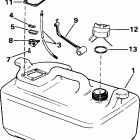 J135VLSIF elec start, TNT, 20 in shaft, wht Топливный бак