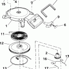 J4RSSM Rope Start, Tiller, 15 IN. shaft Ручной стартер