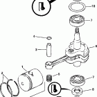 J5RSSA Rope Start, Tiller, 15 IN. shaft Коленвал и поршни