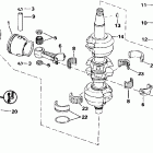 J60PLSSE Elec Start, TNT, 20 IN. shaft Коленчатый вал & Поршень