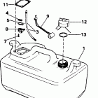 J25TEEEE Топливный бак- 6 gallon