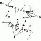 J40TLEOD Ignition switch & cable - 40te, 40ttl