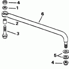 J70ELERC Steering link kit (w / o power trim & tilt)