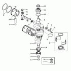 90 (3 CYL.) 0B240451 THRU 0C221999 Crankshaft, pistons / connecting rods (#638-8532--...