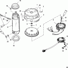 140 JET 0G960500 THRU 0T178499 Маховик и мотор стартера