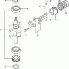 2 (4-STROKE) Carb 0R131842 & Up Коленчатый вал,поршнь и шатун