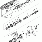 225 EFI (4-STROKE) 0T653945 & Up Корпус редуктора, вал гребного винта - обратное  в...