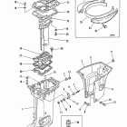 40 (TWIN CARB) (W/OIL INJECTION) 6E9-150001 AND UP      (E) Корпус вертикального вала