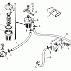 40A (ABOVE PROP. EXHAUST) 676-A00346 THRU 007735     (M) Fuel lines and filter