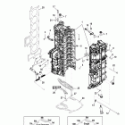 300 VERADO (4-STROKE)(6 CYL.) 1B517434 & Up Блок цилиндров