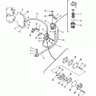 40 (TWIN CARB) (W/OIL INJECTION) 6E9-150001 AND UP      (E) Fuel pump, lines and filter