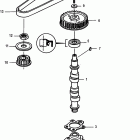 9.9 (4-STROKE)(209cc) 0R042475 & Up Распределительный вал и масляный насос