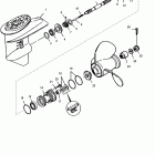 25 K (LONG) 62CK-200454 & Up Gear housing(prop shaft)