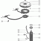 140 5443030 AND UP Flywheel, starter motor and stator