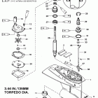 50 (4-STROKE) 0G231123 THRU 0G760299 Корпус редуктора, приводной вал-1.83:1 / 2:1 перед...