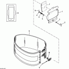 115 (6 CYL.) 7208848 AND UP Cowling and front cover (black)