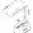40C (TWIN CARB) 6E9-100101 THRU 6E9-105013      (E) Fuel tank and fuel line assembly (original equipme...