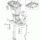 40 CARB (3 CYL.)(4-STROKE) 1B227000 THRU 1B344306 Driveshaft housing(long)