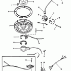 40 (2 CYL.) 7144763 AND UP Flywheel, ignition coil and switch box (serial gro...