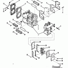 20XD (2 CYL.) 7209533 THRU 0A730006 Cylinder block and covers (serial group #1)