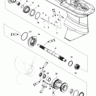 115 EFI (4-STROKE) 1B227000 THRU 1B366822 Gear housing, propeller shaft - 2.07:1 gear ratio