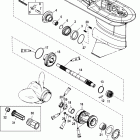 125 DFI (3 CYL.)(1.5L) 1B736885 & Up Gear housing, propeller shaft - 2.07:1 gear ratio