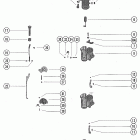 140 5443030 AND UP Carburetor linkage and choke solenoid