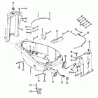 50 (4 CYL.) 5531630 AND UP Bottom cowl and support brackets