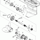 125 (4 CYL.) 0G760300 THRU 0T979999 Корпус редуктора, вал гребного винта  2.07:1 usa-0...