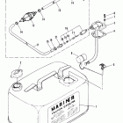 40A (ABOVE PROP. EXHAUST) 676-A007736 ANU UP      (M) Fuel tank (original equipment) 24 litre (6.3 gallo...