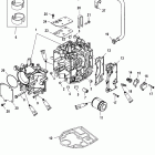 25 (4-STROKE) 0T409000 THRU 1B344298 Блок цилиндров