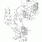 40 (TWIN CARB) (W/OIL INJECTION) 6E9-150001 AND UP      (E) Впускной коллектор