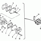 40C (TWIN CARB) 6E9-100101 THRU 6E9-105013      (E) Насос топливный