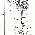 40C (TWIN CARB) 6E9-100101 THRU 6E9-105013      (E) Карбюратор