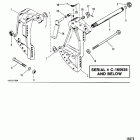 50 (3 CYL.) 0B122930 THRU 0D000749 Transom bracket(power trim)(s / n-0c160935 & below...