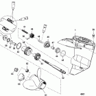 15 SEA PRO 0G760300 THRU 0T979999 Корпус редуктора, вал гребного винта (2.00:1 gear ...