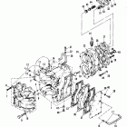 40C (TWIN CARB) 6E9-100101 THRU 6E9-105013      (E) Crankcase and cylinder head