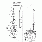 15 (4-STROKE) 0G590000 THRU 0G760299 Корпус редуктора, вертикальный вал, передаточное о...