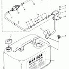 40A (ABOVE PROP. EXHAUST) 676-A00346 THRU 007735     (M) Fuel tank (original equipment) 24 litre (6.3 gallo...
