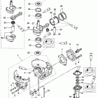 4 (2-STROKE) 0T894439 & Up Cylinder block / crankshaft / piston