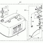 40C (TWIN CARB) 6E9-100101 THRU 6E9-105013      (E) Fuel tank assembly (not original equipment tank) (...