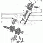 350 1812754 THRU 1960826 Crankshaft, piston and connecting rod assembly