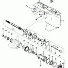 V-150 Work 4868998 THRU 0A904645 Gear housing, propeller shaft - with a driveshaft ...