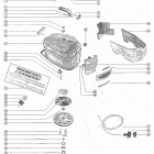 200 1558310 THRU 1866495 Top cowl and starter assembly (merc 200-1 and merc...