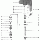 1150 3525441 THRU 4855152 Корпус редуктора, вал гребного винта